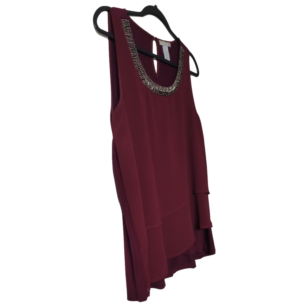 Design History Burgundy Sleeveless Blouse Size XL - Picture 2 of 5